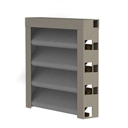 Жалюзи цвет RAL 9006 бело-алюминиевый