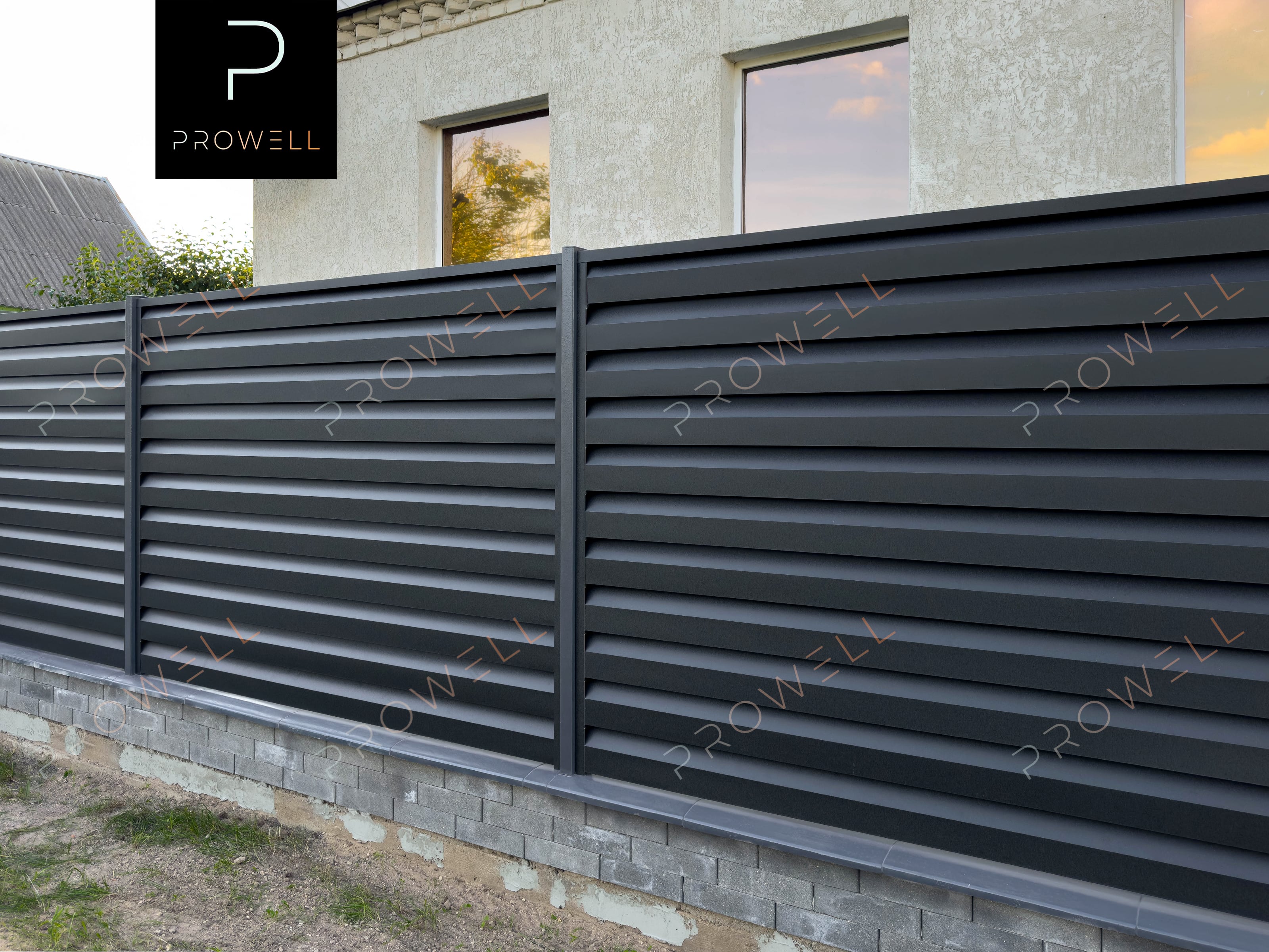 Ограждение слайдер "ХАРД"  RAL 9005 (черный янтарь) MAT